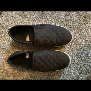 Black slide on shoes